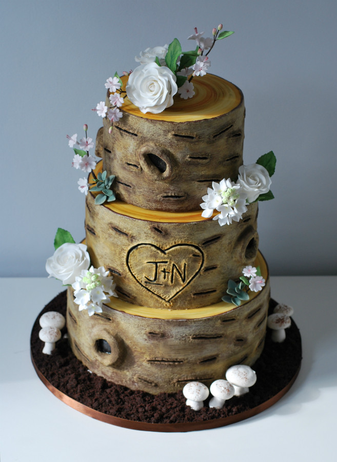 Tree Stump Wedding Cake
 Tree Trunk Wedding Cake Little Bear Cakery