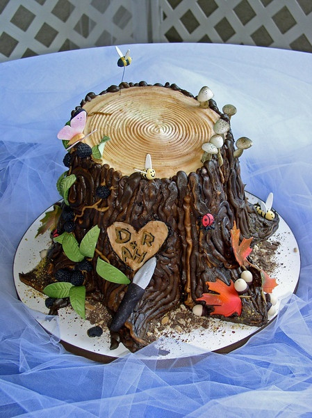 Tree Stump Wedding Cake
 1000 images about Cake Ideas on Pinterest