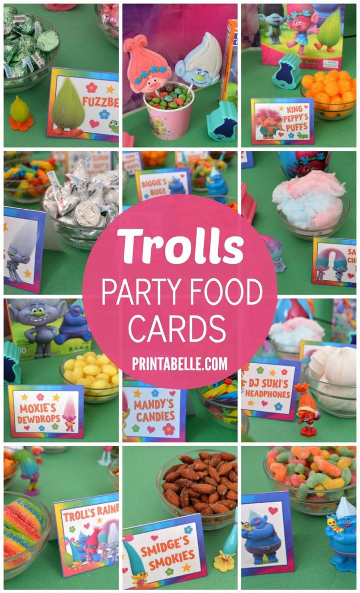 Troll Party Food Ideas
 2697 best images about TROLLS Movie themed Birthday Craft