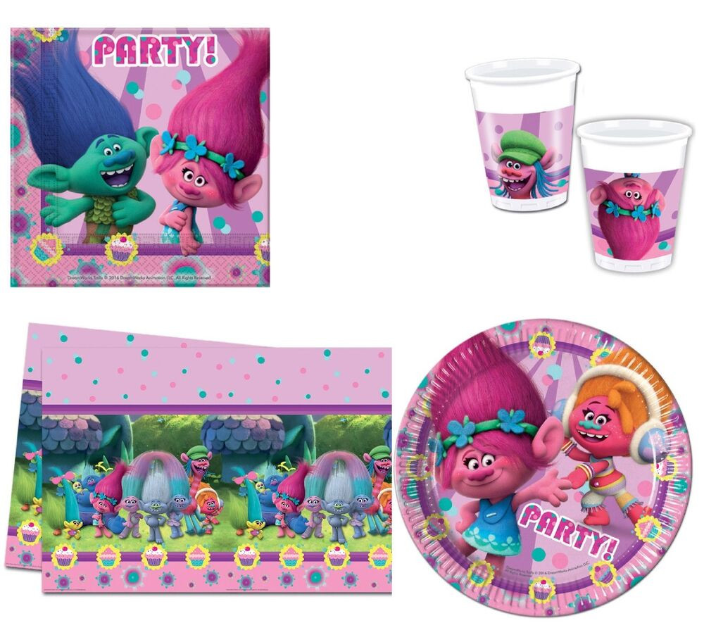 Trolls Party Decoration Ideas
 Dreamworks TROLLS Girls Birthday Party Supplies Tableware