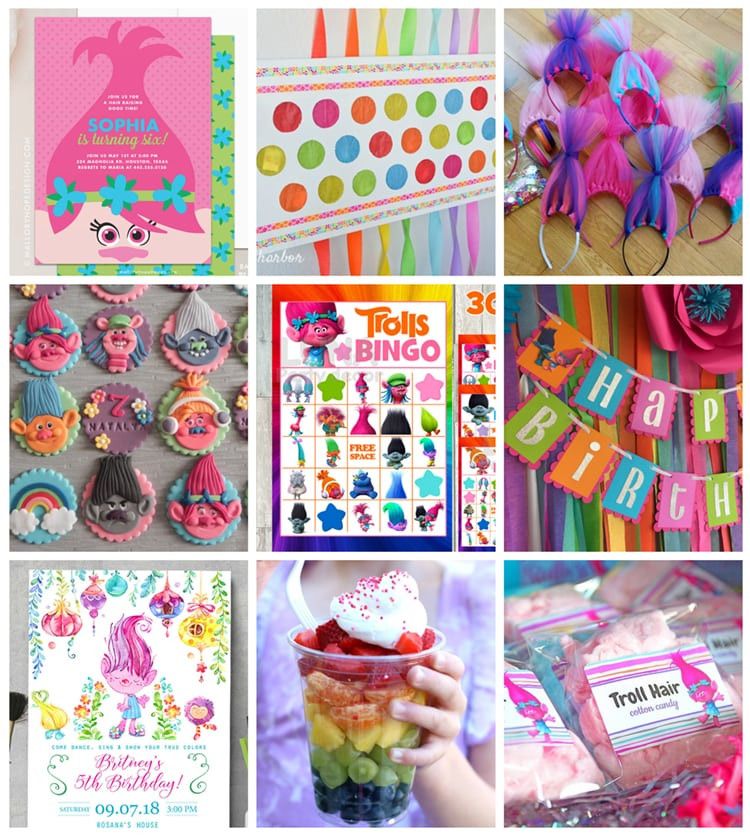 Trolls Party Game Ideas
 The Best Trolls Birthday Party Ideas Happiness is Homemade