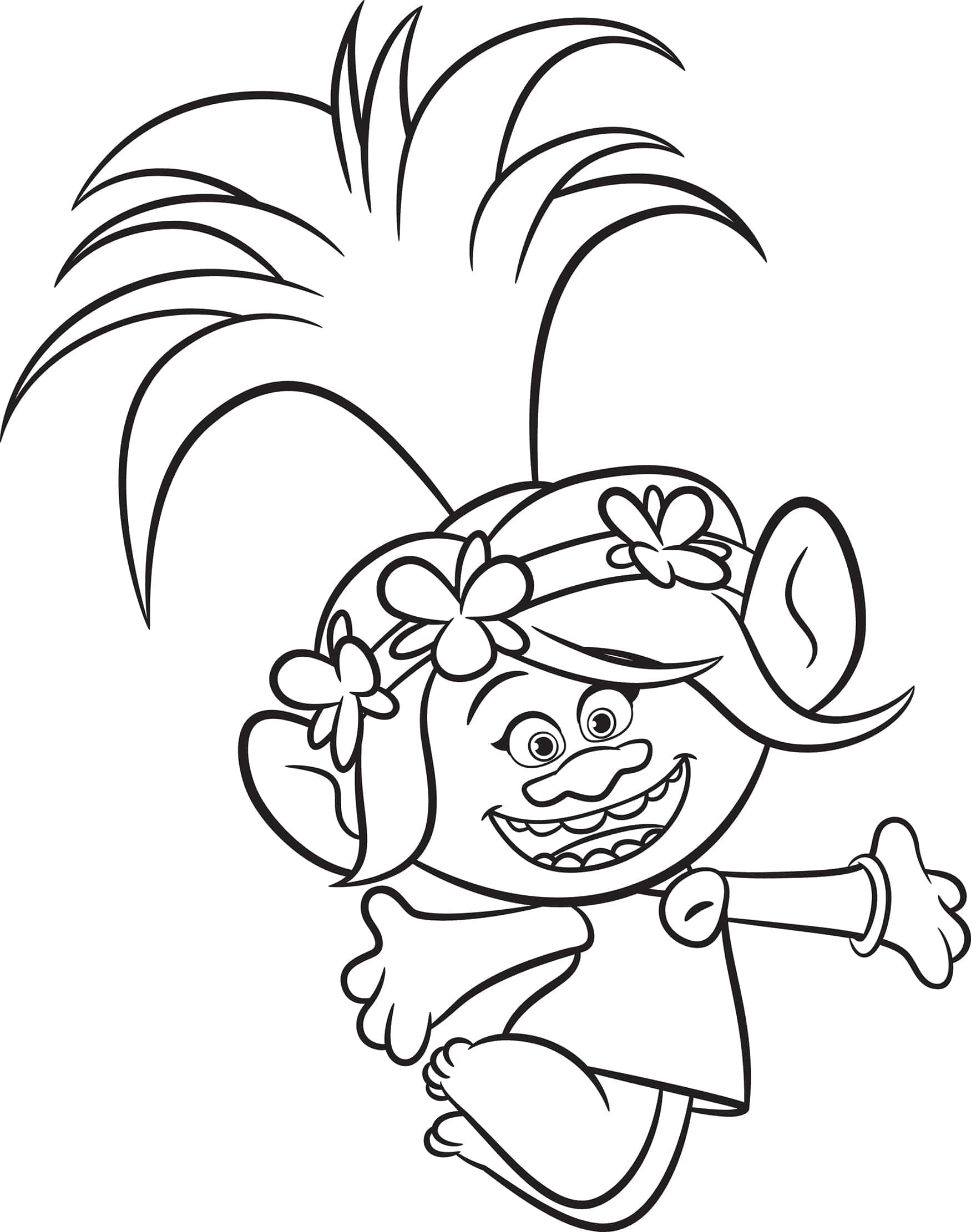 Trolls Printable Coloring Pages
 DreamWorks Trolls Party Edition – Princess Poppy Inspired
