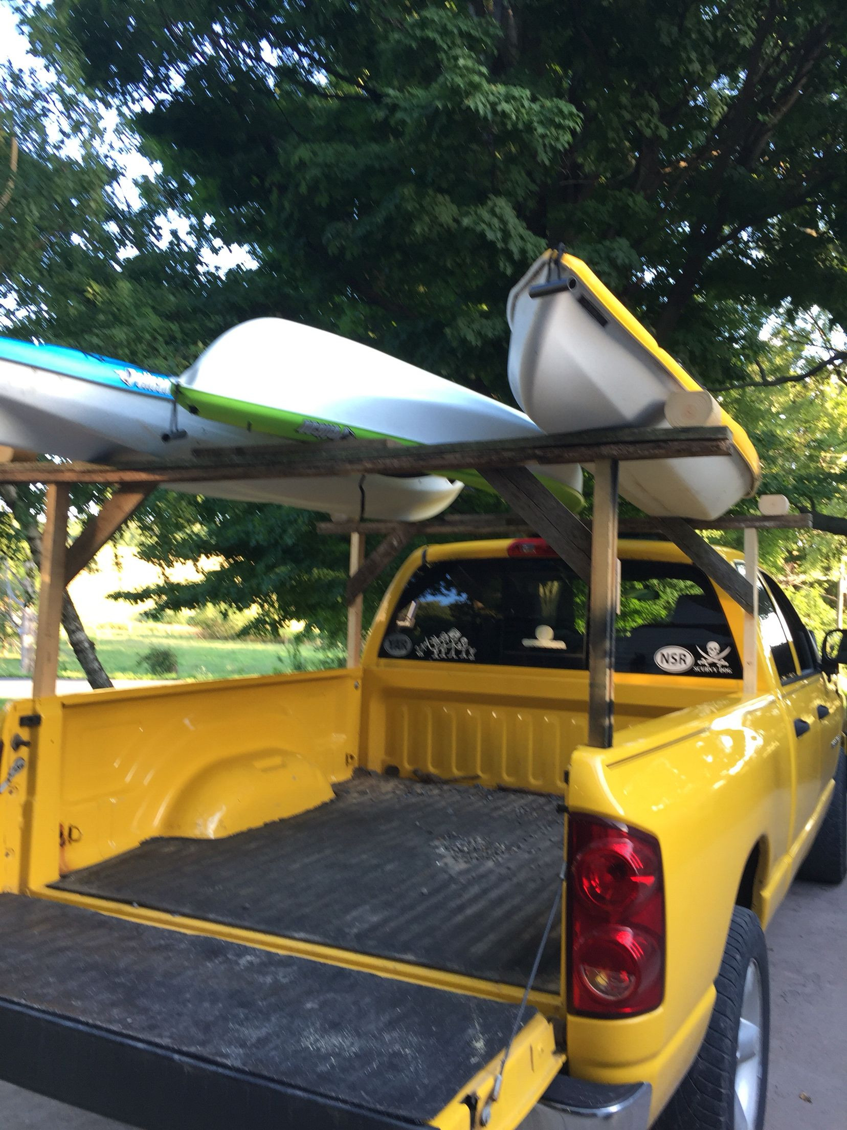 Truck Kayak Rack DIY
 Diy kayak rack on the cheap Spent $1 84 on hardware so
