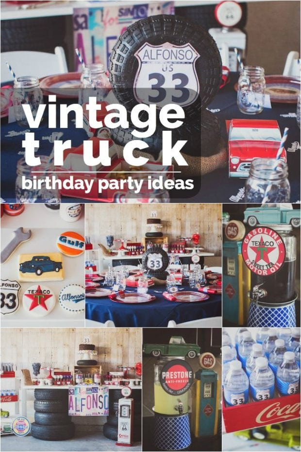 Truck Themed Birthday Party
 Vintage Truck Birthday Party Spaceships and Laser Beams