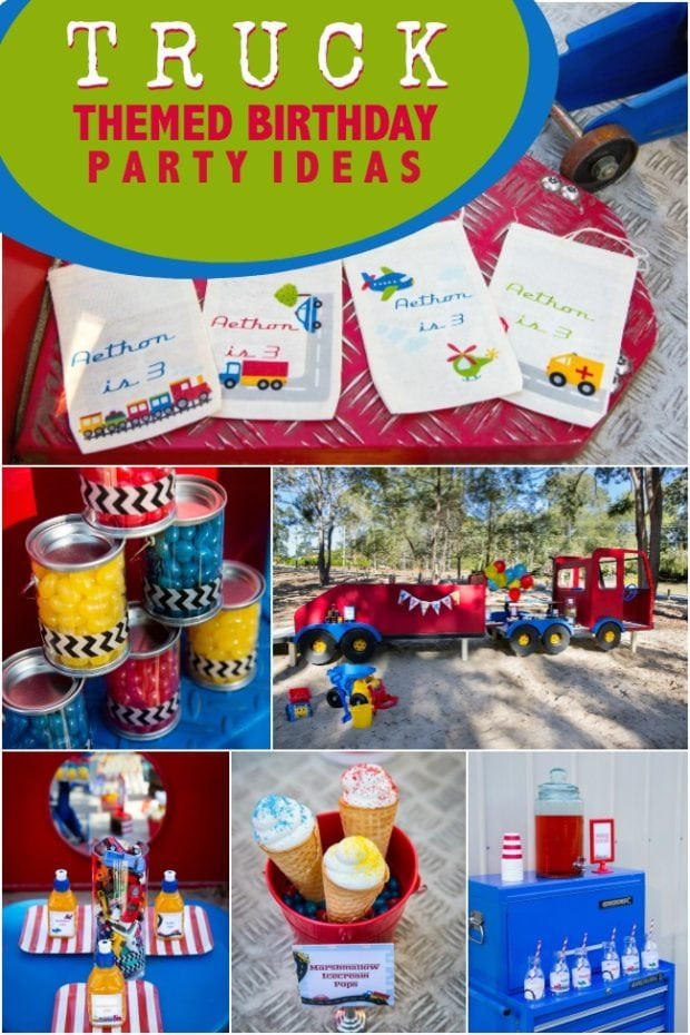 Truck Themed Birthday Party
 A Truck Themed Boy s 3rd Birthday Party