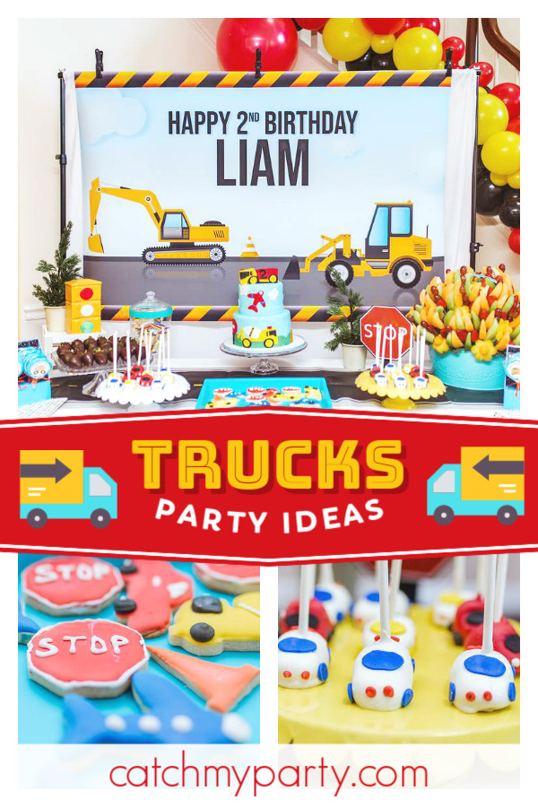 Truck Themed Birthday Party
 Check out this cool truck themed 2nd birthday party The