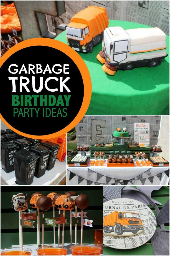 Truck Themed Birthday Party
 A Garbage Truck Themed Boy s 5th Birthday Party