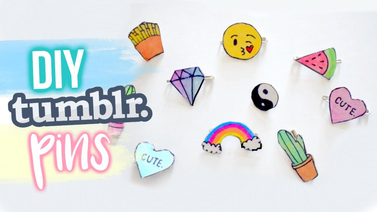 Tumblr Pins
 DIY RECYCLED Tumblr Pins