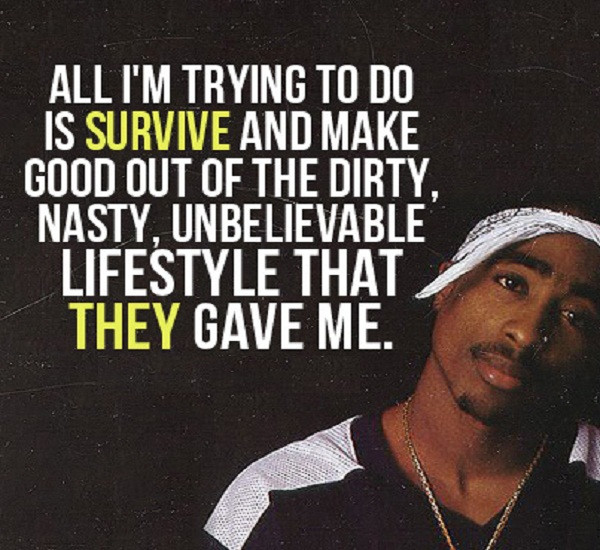 Tupac Inspirational Quote
 Tupac Famous Quotes About Life QuotesGram