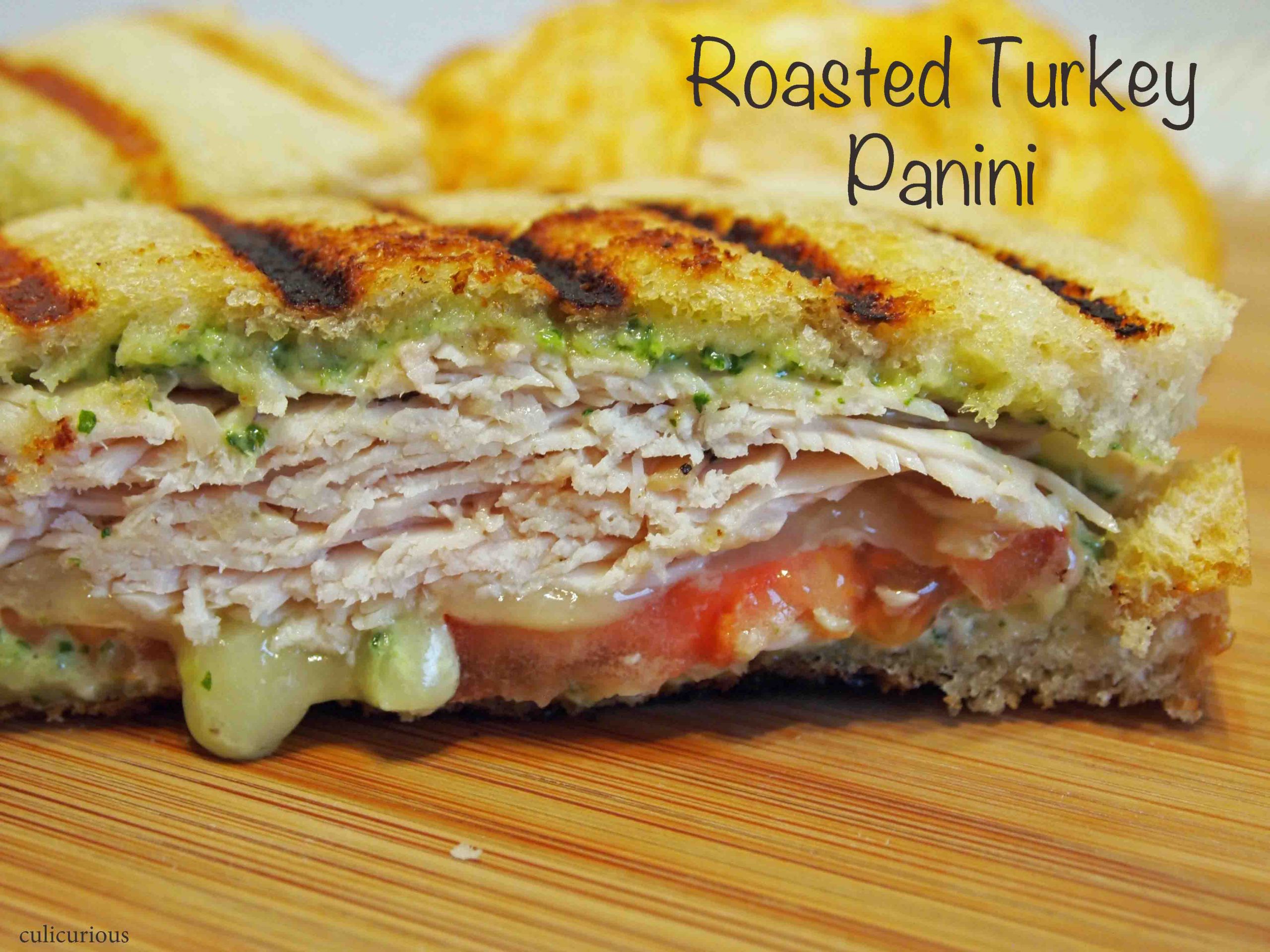Turkey Panini Sandwiches Recipe
 Roasted Turkey Panini Recipe with Arugula Pesto Mayo