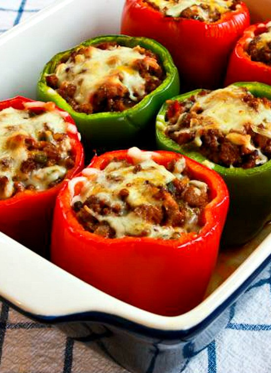 Turkey Sausage Recipes Low Carb
 Kalyn s Kitchen Low Carb Stuffed Peppers with Turkey