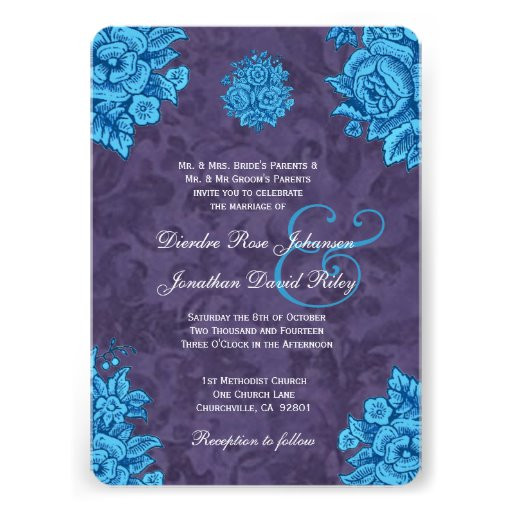 Turquoise And Purple Wedding Invitations
 Purple And Turquoise Wedding Invitations 500 Purple And