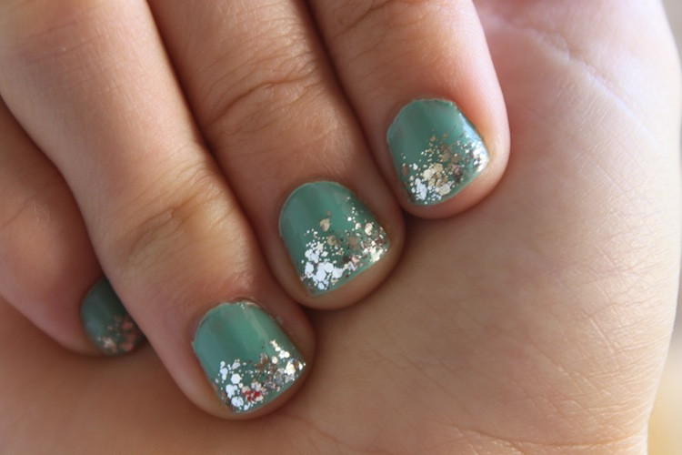 Turquoise Glitter Nails
 Nails Turquoise & Glitter Nails infinite