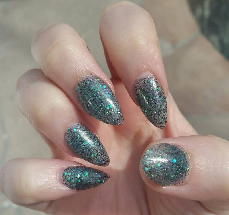 Turquoise Glitter Nails
 Glitterdaze Delphinium H Nail Polish My manicure