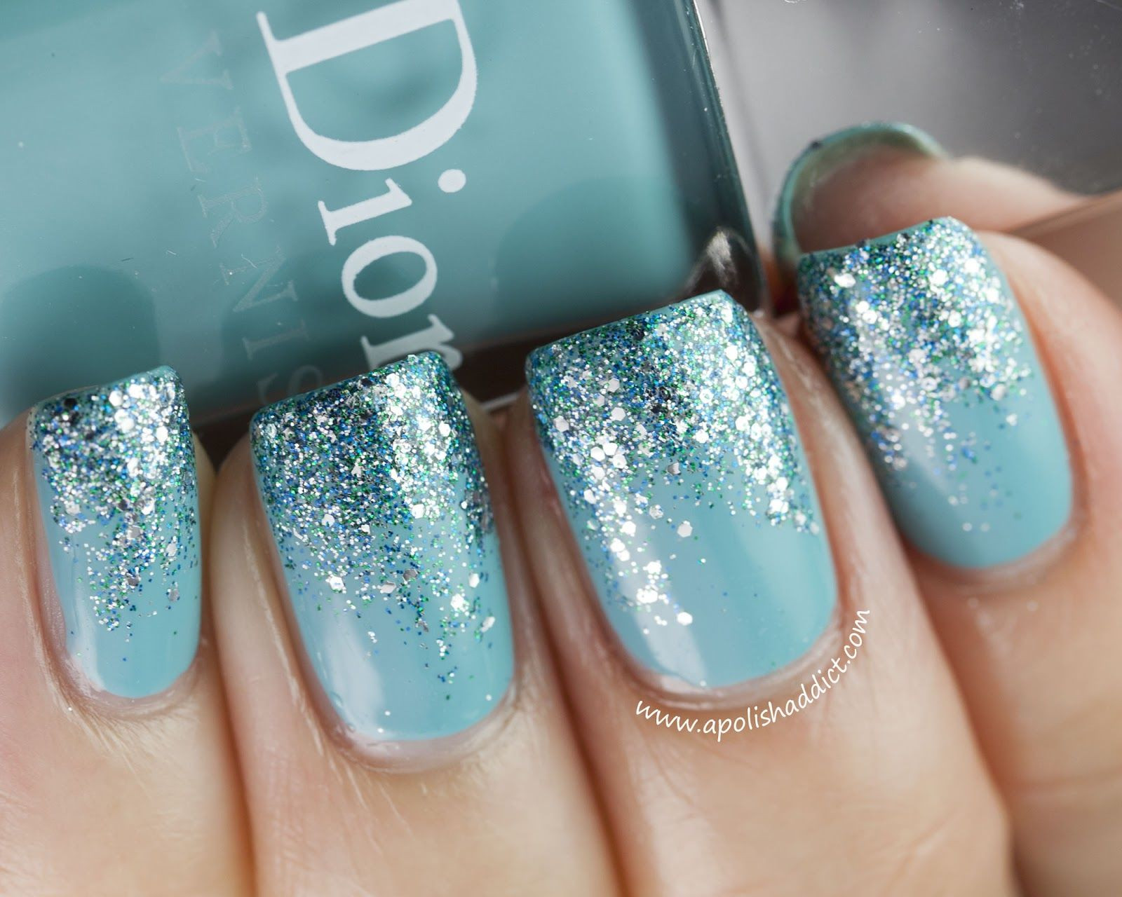 Turquoise Glitter Nails
 Turquoise Glitter Manicure s and
