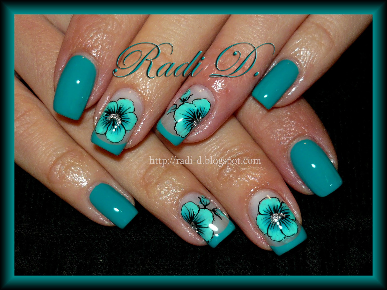 Turquoise Nail Ideas
 It s all about nails Turquoise Flower