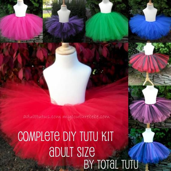 Tutu For Adults DIY
 Items similar to ADULT Make a Tutu Kit No Sew Choose