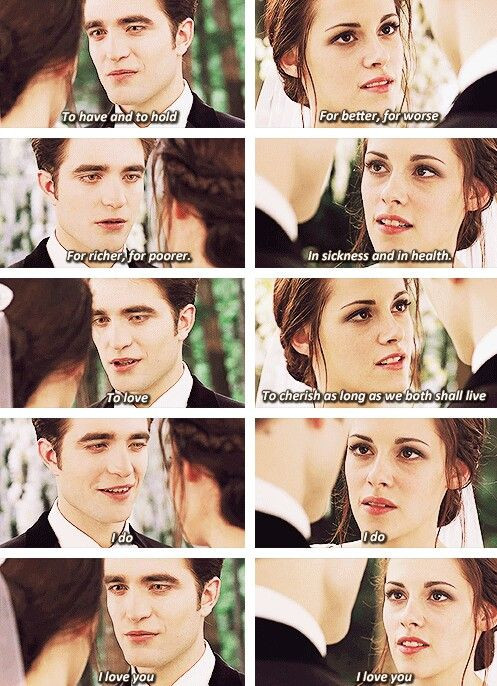 Twilight Wedding Vows
 Wedding vows Bella & Edward