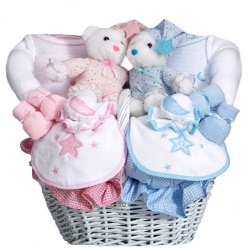 Twin Baby Boy Gift Ideas
 Baby Shower Gift Basket for Twin Babies Boy and Girl