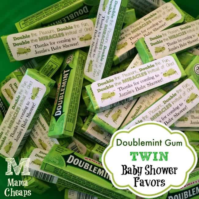 Twins Baby Shower Party Favors
 Doublemint Gum TWIN Baby Shower Favors FREE Printable