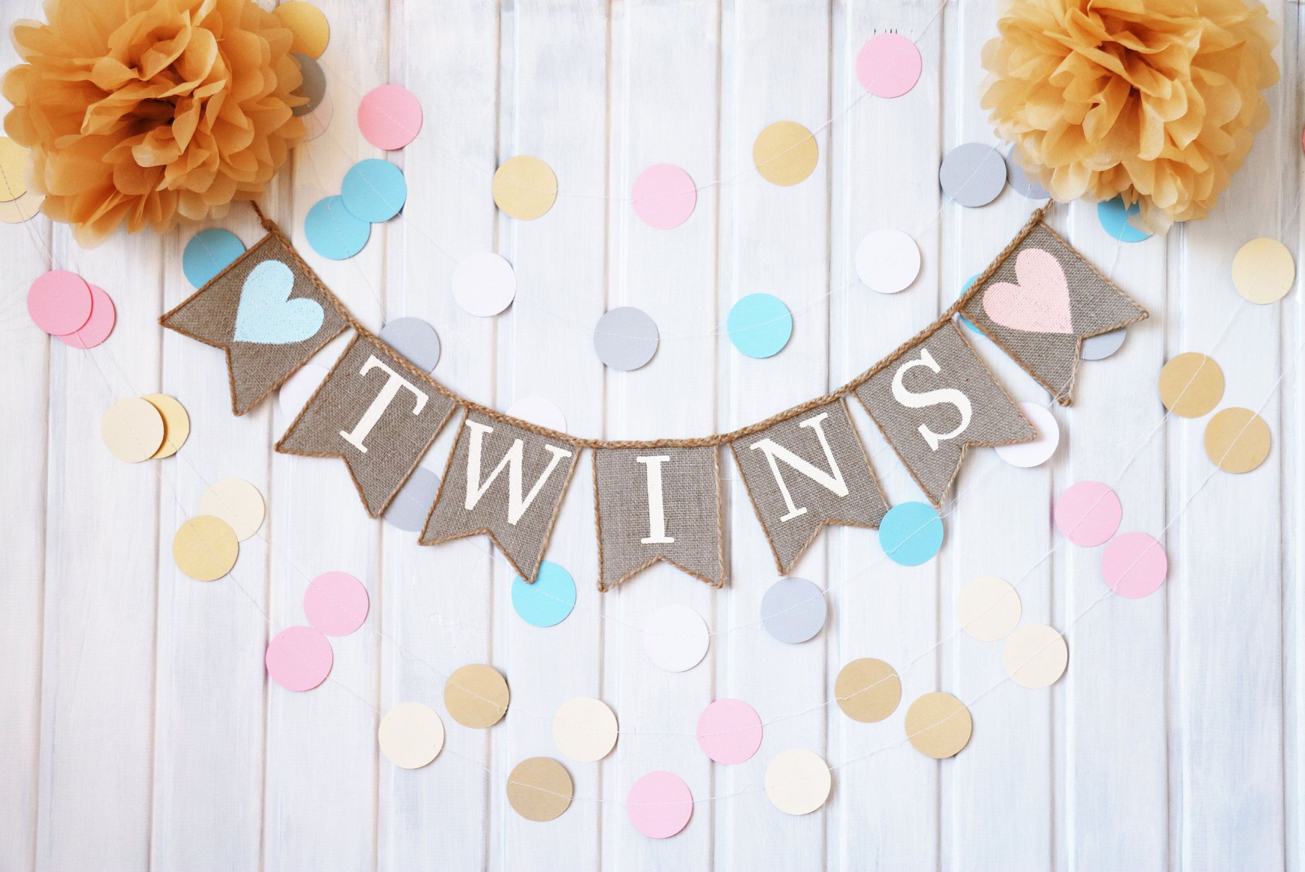 Twins Baby Shower Party Favors
 TWINS BANNER TWINS BUNTING TWINS BABY SHOWER DECORATIONS