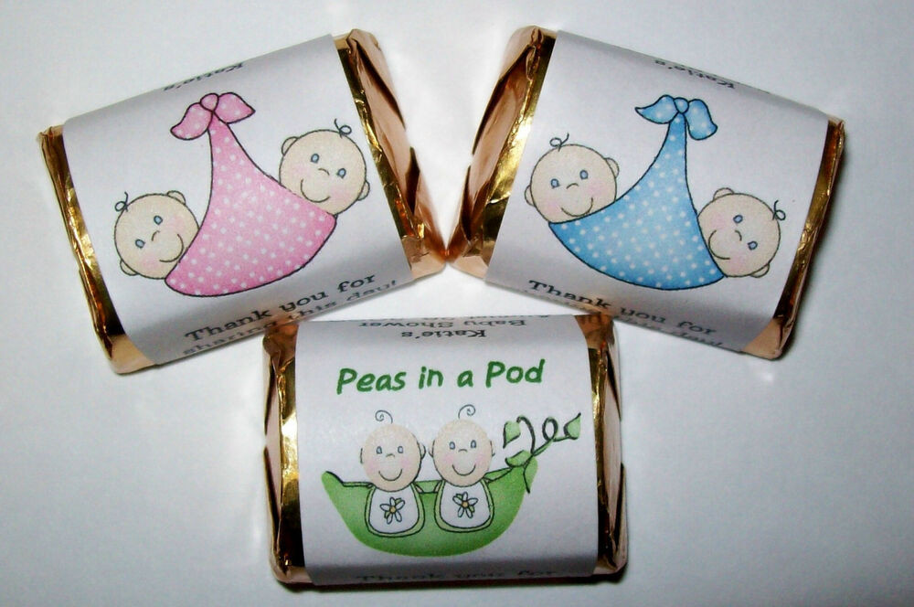 Twins Baby Shower Party Favors
 120 TWINS BABY SHOWER PARTY FAVORS CANDY WRAPPERS
