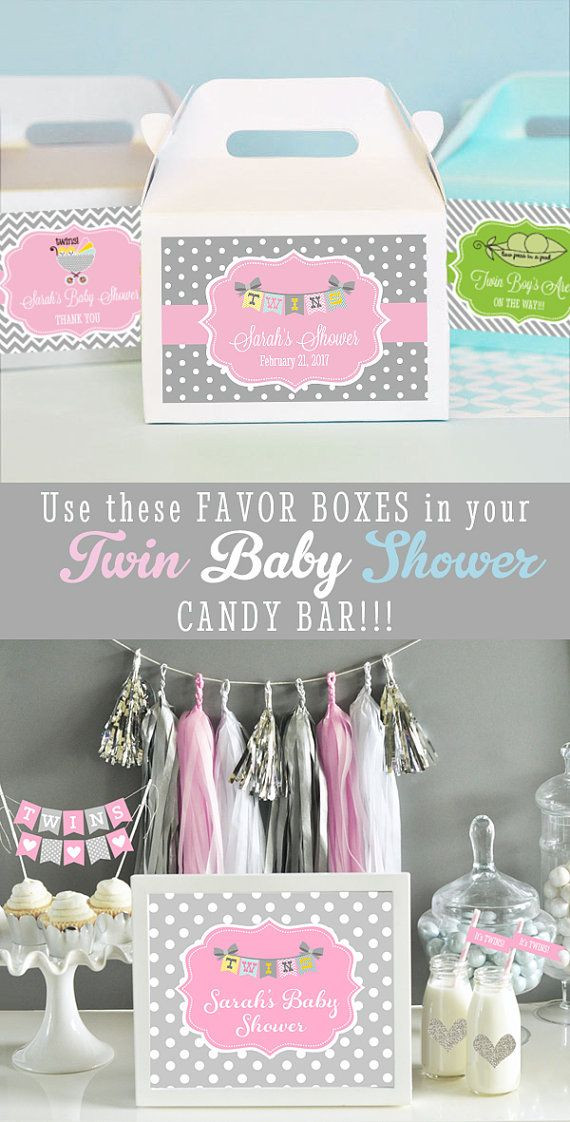 Twins Baby Shower Party Favors
 1000 images about Twin Baby Shower Ideas on Pinterest