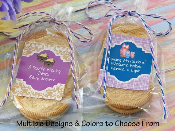 Twins Baby Shower Party Favors
 SALE Personalized Twins Baby Shower Favors by