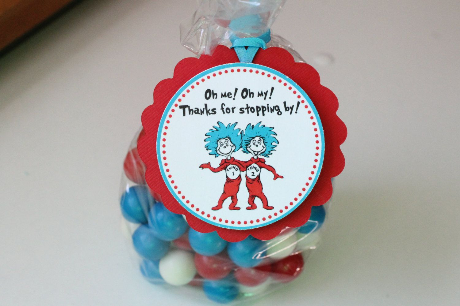 Twins Baby Shower Party Favors
 Thing 1 & Thing 2 Twin Baby Shower Party favor idea