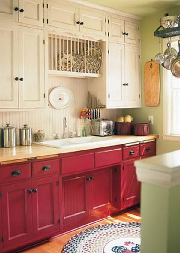 Two Colored Kitchen Cabinets
 Stylish Two Tone Kitchen Cabinets for Your Inspiration