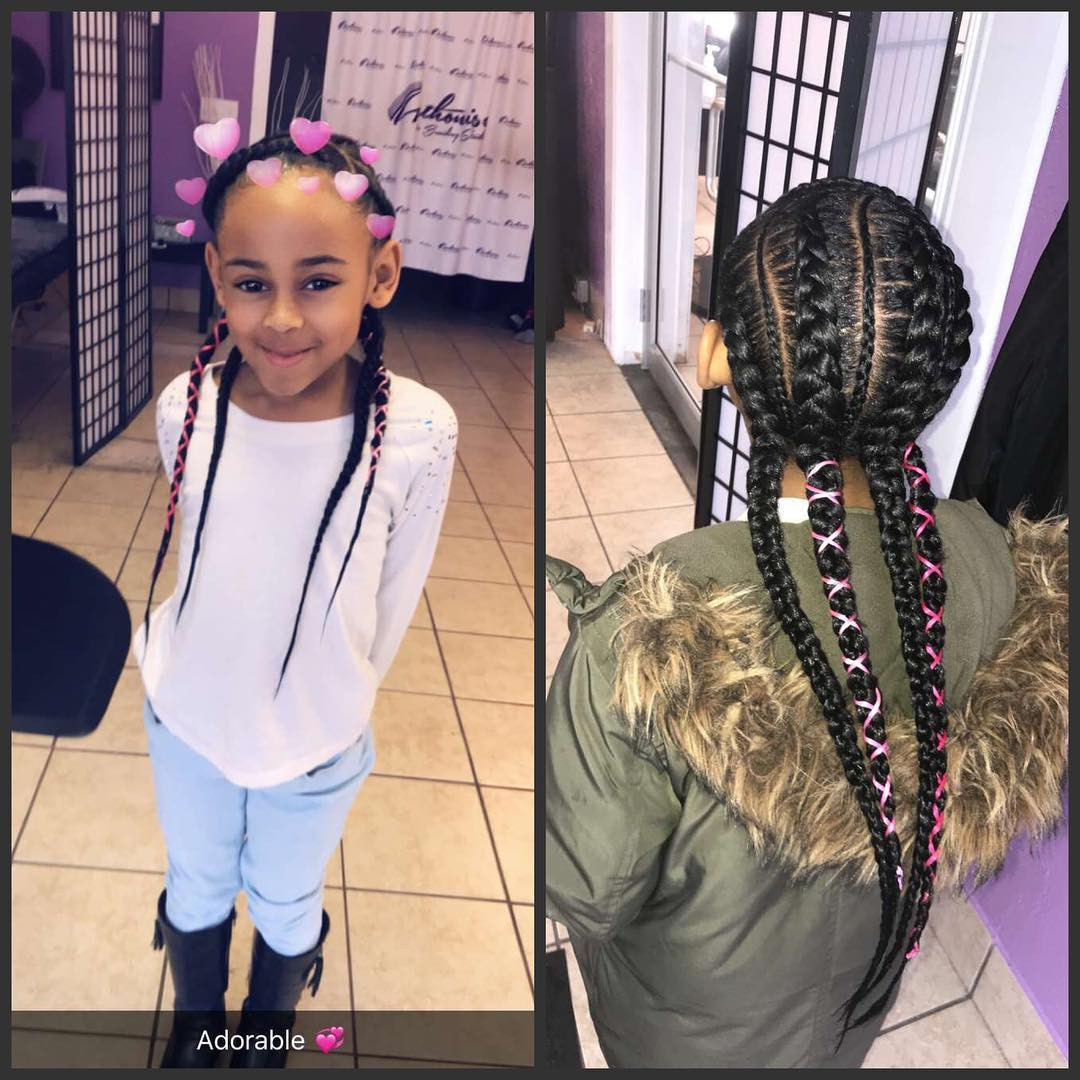 Two Little Girls Hairstyles
 Awesome Braided Hairstyles For Little Girls Loud In Naija