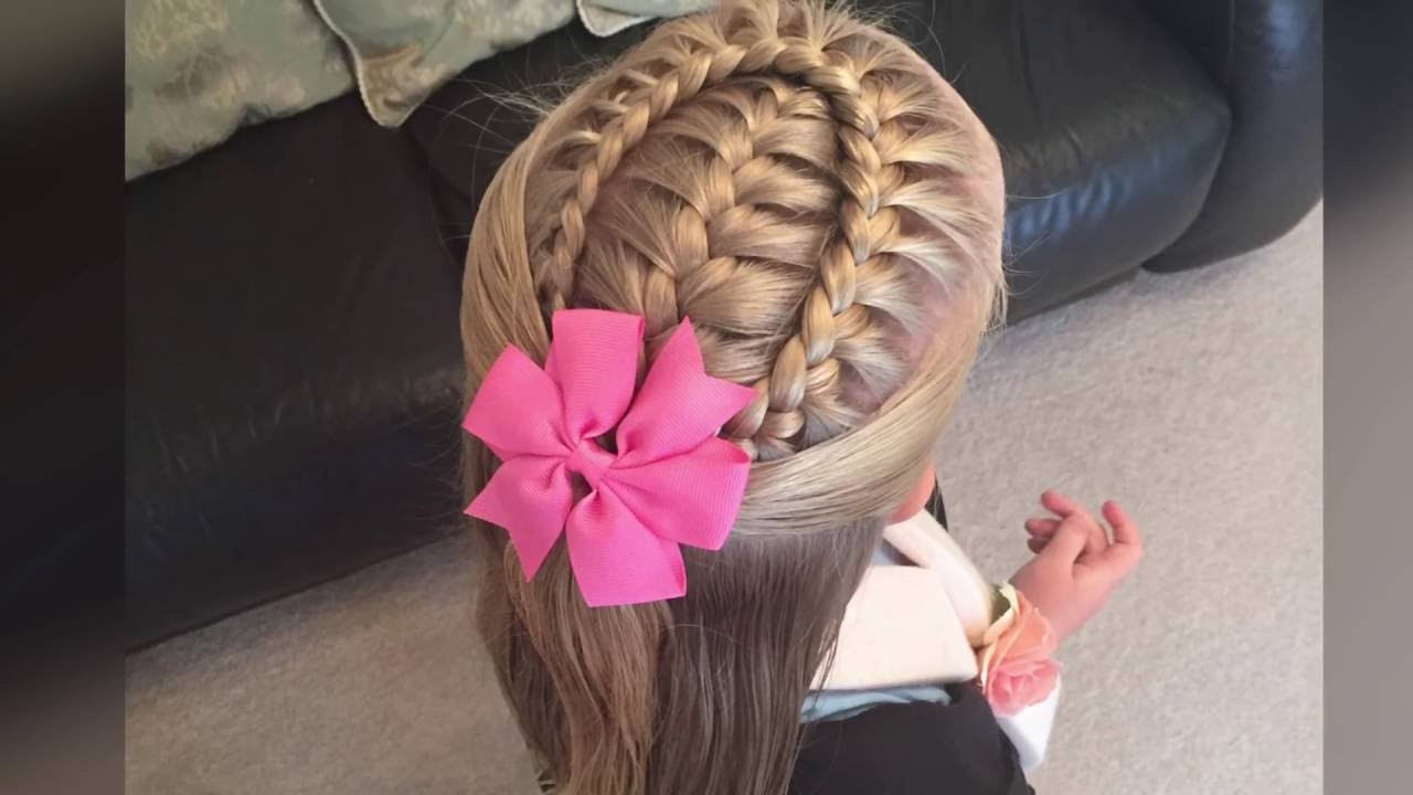 Two Little Girls Hairstyles
 French braid with a lace braid wrap tutorial by Two Little