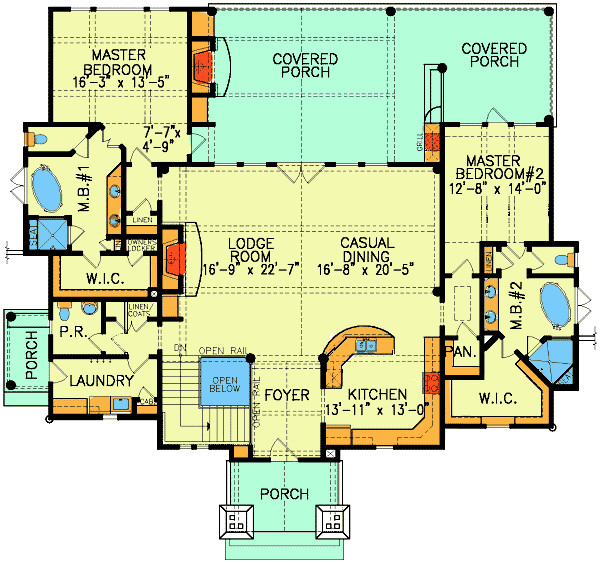 Two Master Bedroom Floor Plan
 Plan GE Dual Master Suites in 2019