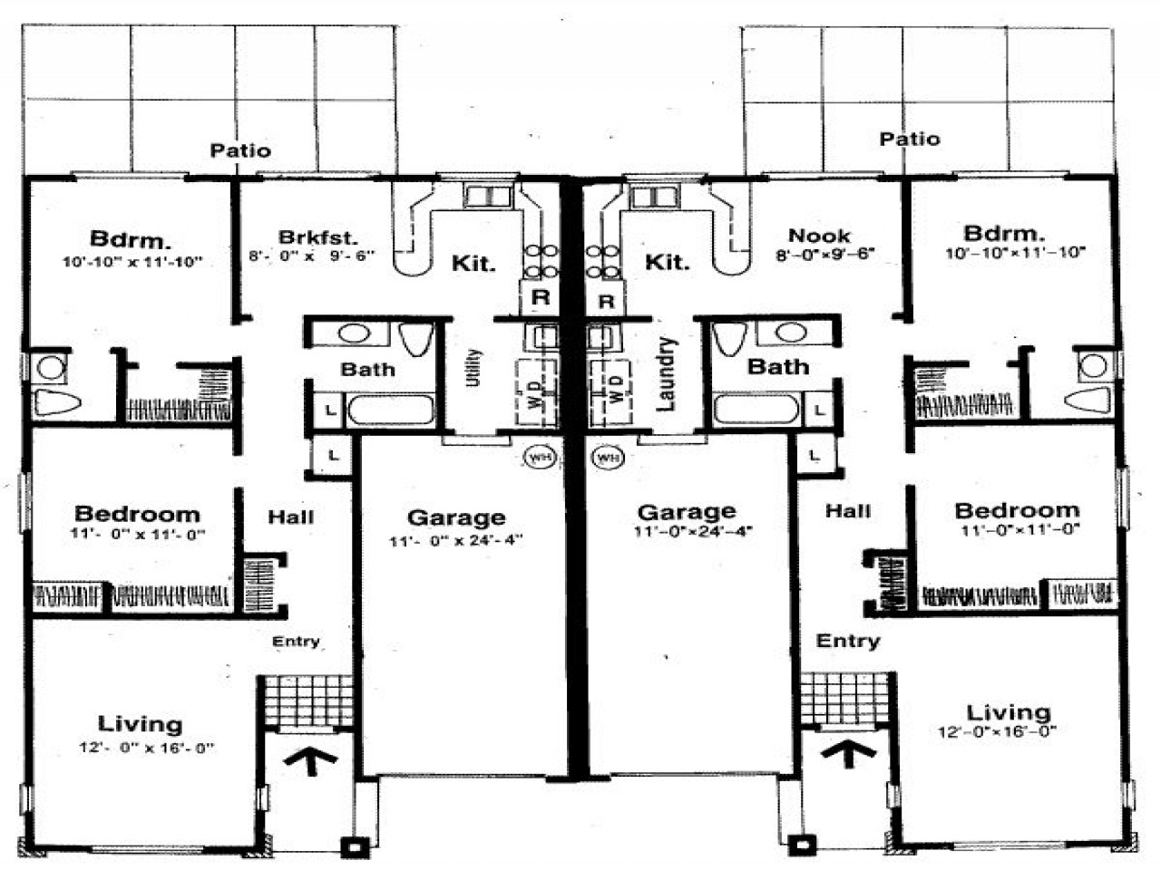 Two Master Bedroom Floor Plan
 Small Two Bedroom House Plans House Plans with Two Master