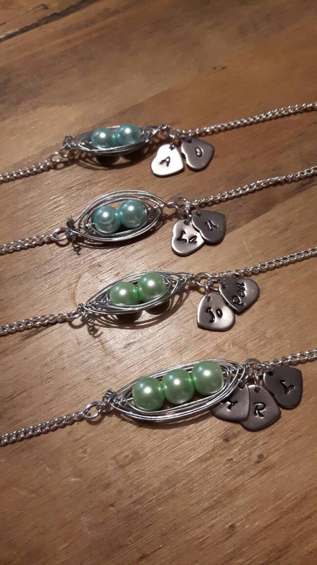 Two Peas In A Pod Necklace
 Pea pod necklace two peas in a pod three peas by