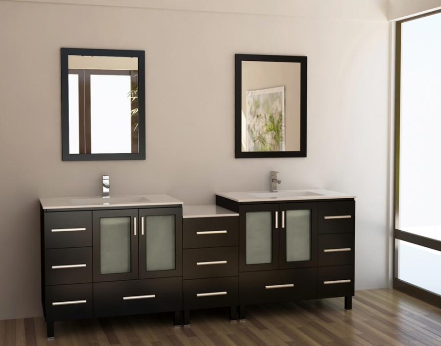 Two Sink Bathroom
 88 Inch Double Sink Bathroom Vanity with Ample Storage