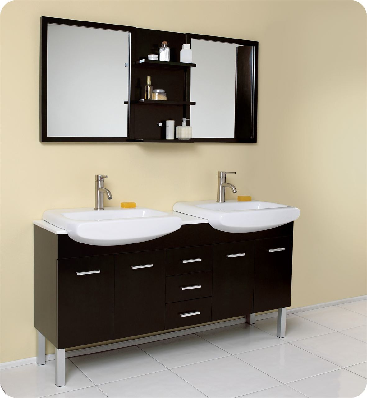Two Sink Bathroom
 25 Double Sink Bathroom Vanities Design Ideas with