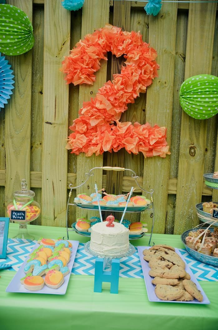 Two Years Old Birthday Party Ideas
 Peach Stand Party Planning Ideas Supplies Idea Cake