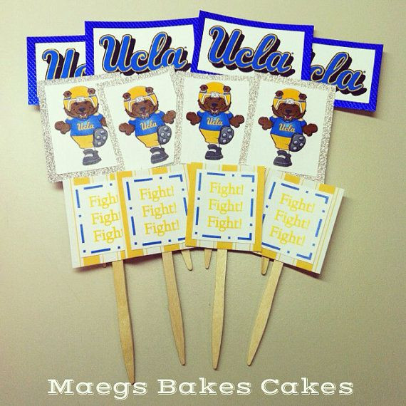 Ucla Graduation Party Ideas
 UCLA Cupcake toppers on Etsy $4 00