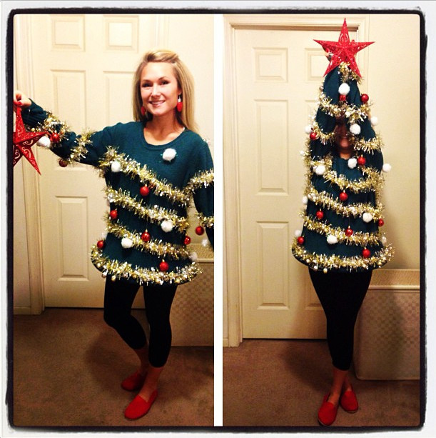 Ugly Christmas Sweater DIY
 no sew Archives Really Awesome Costumes