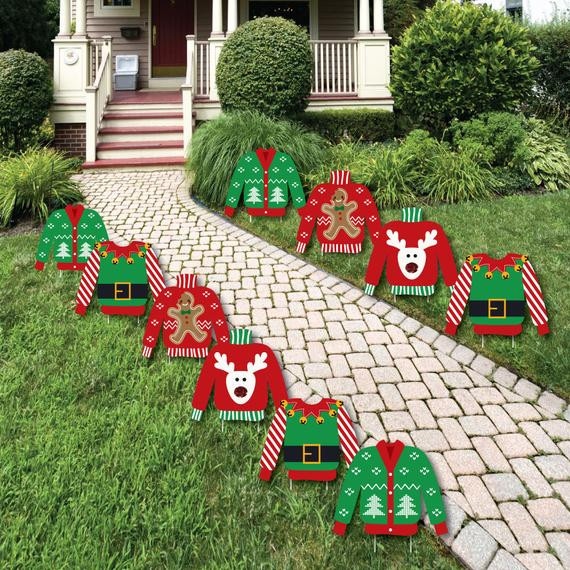 Ugly Christmas Sweater Party Decoration Ideas
 Ugly Sweater Party Decorations Outdoor Yard Party