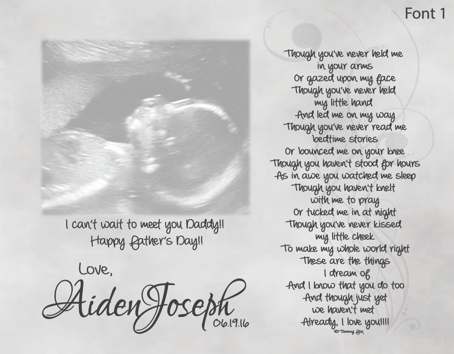 Unborn Baby Quotes For Daddy
 Daddy To Be Father s Day Gift From Unborn Baby