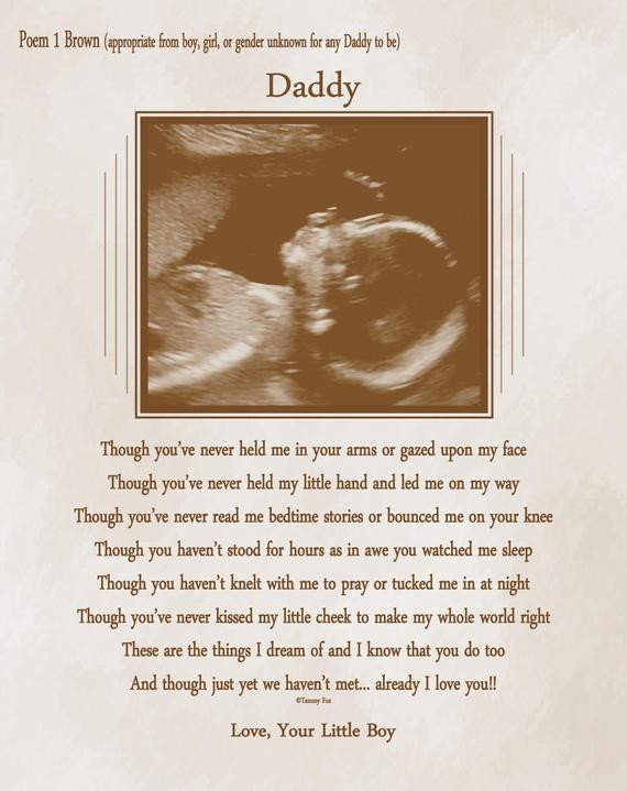 Unborn Baby Quotes For Daddy
 Items similar to Father s Day Gift for Daddy To Be From
