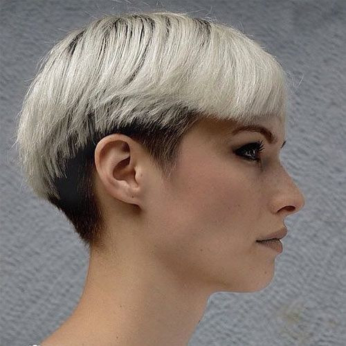 Undercut Pixie Hairstyle
 Undercut two tone The wedge lives on