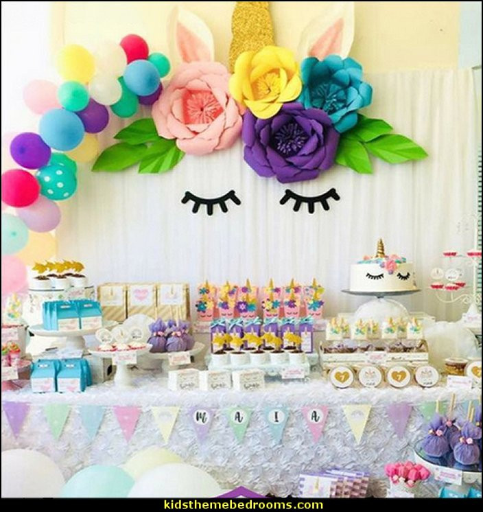 Unicorn And Rainbow Birthday Party Ideas
 Decorating theme bedrooms Maries Manor unicorn party