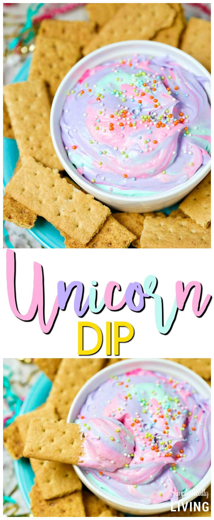 Unicorn Birthday Party Food Ideas Name
 Unicorn Dip unicorn unicorndip unicornfood magicaldip