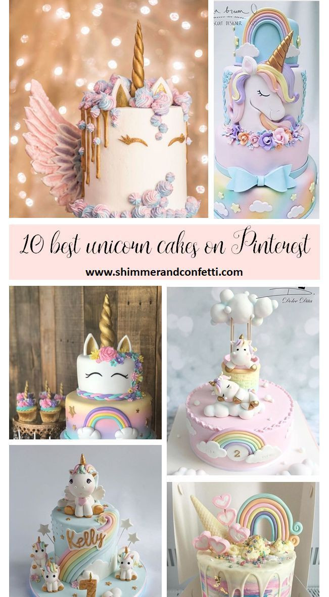 Unicorn Birthday Party Food Ideas Pintrest
 The 10 Most Magical Unicorn Cake Ideas on Pinterest