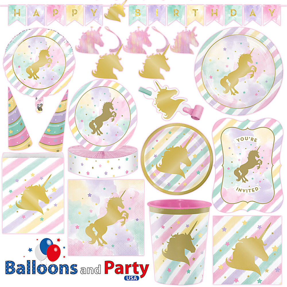 Unicorn Birthday Party Supplies
 Unicorn Sparkle Pony Girl s Birthday Party Tableware