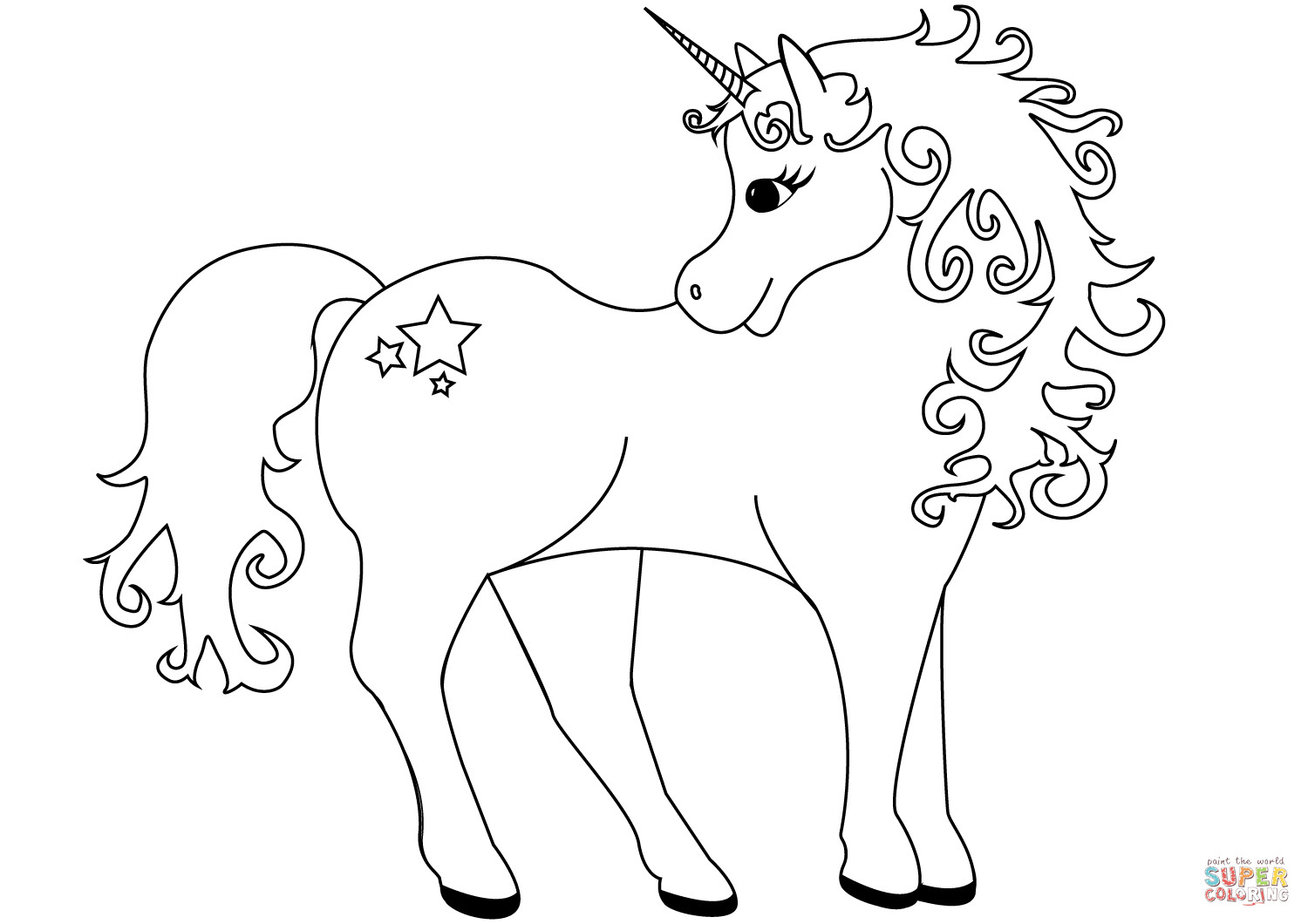 Unicorn Coloring Pages Printable
 Lovely Unicorn coloring page