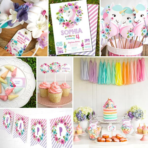 Unicorn Food Party Favor Ideas
 Unicorn Birthday Party Decorations